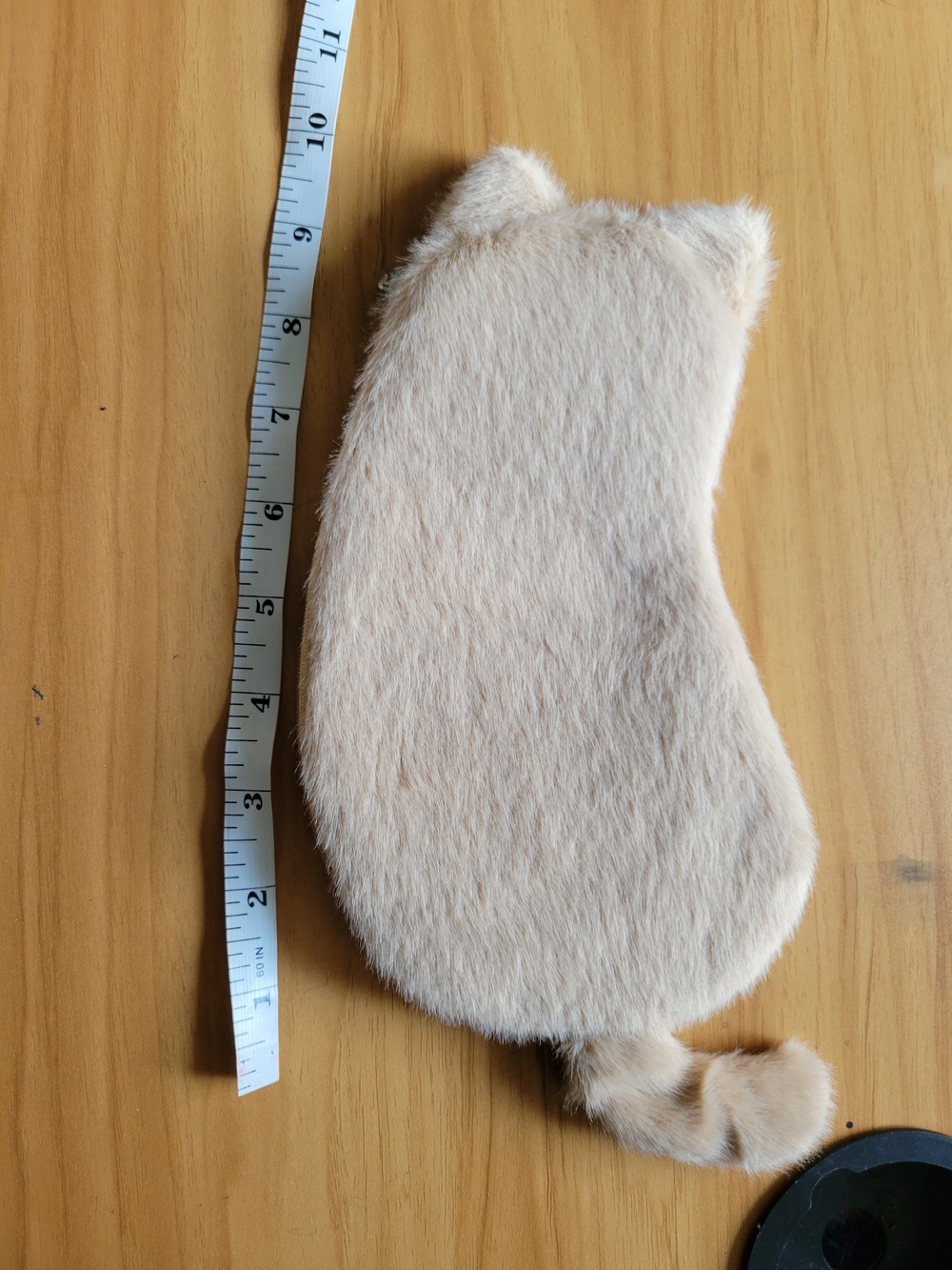 Plush Cream Cat Shaped Pencil Case